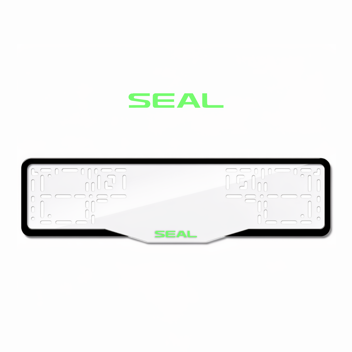 Cadres de plaque d'immatriculation Seal - Vert néon - GLASS