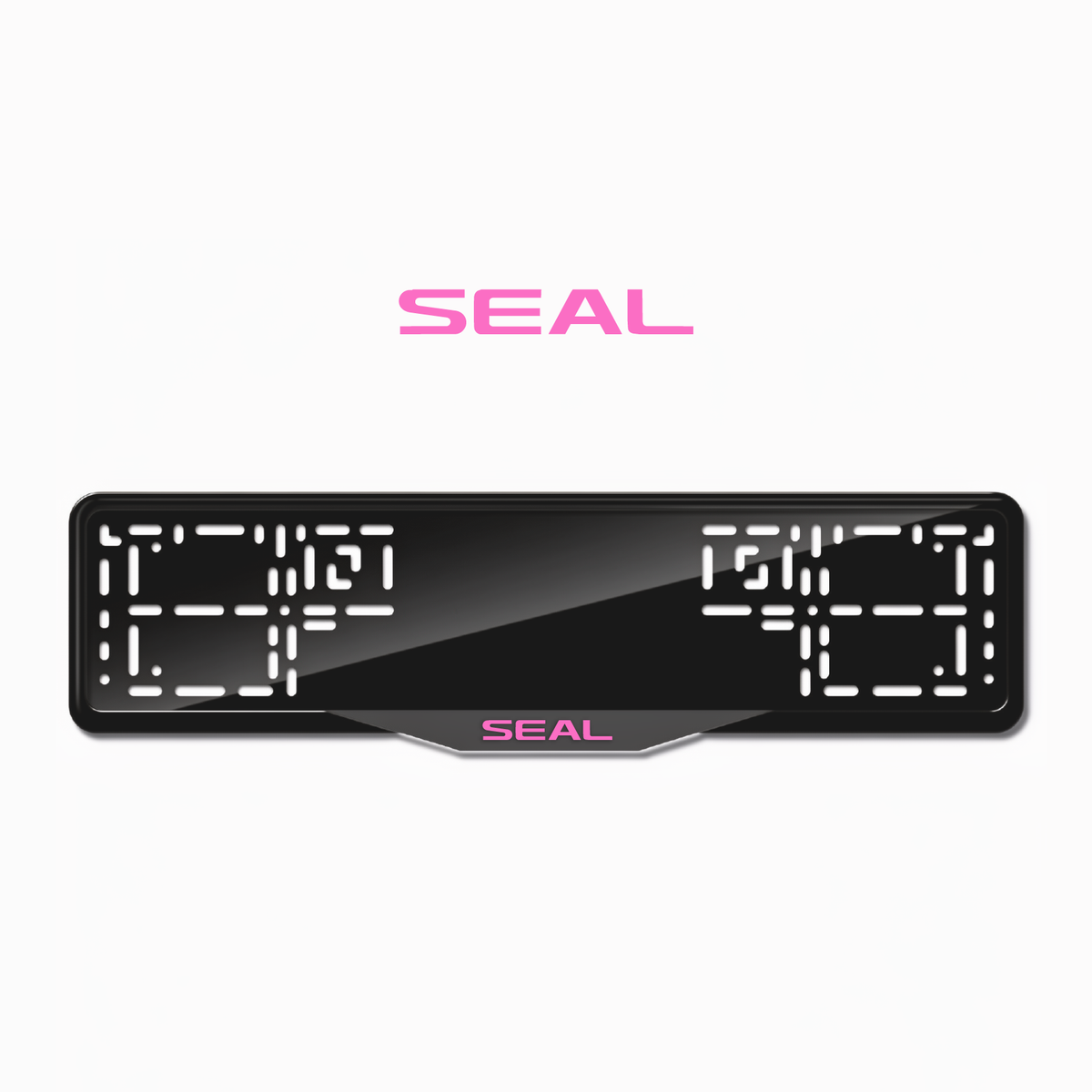 Cadres de plaque d'immatriculation Seal - Rose - SATIN