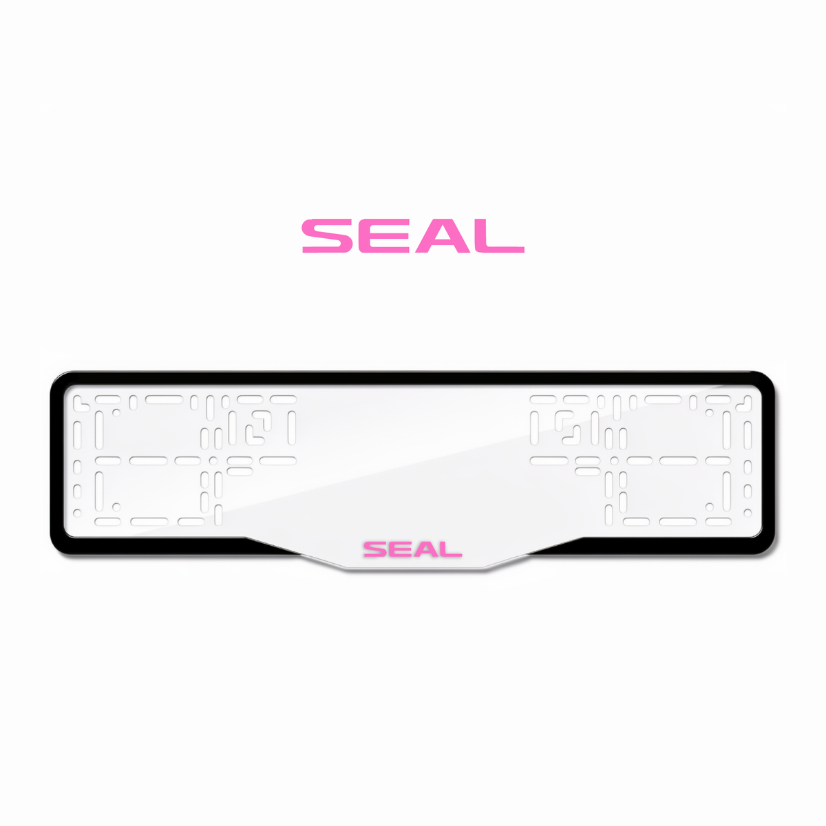 Cadres de plaque d'immatriculation Seal - Rose - GLASS