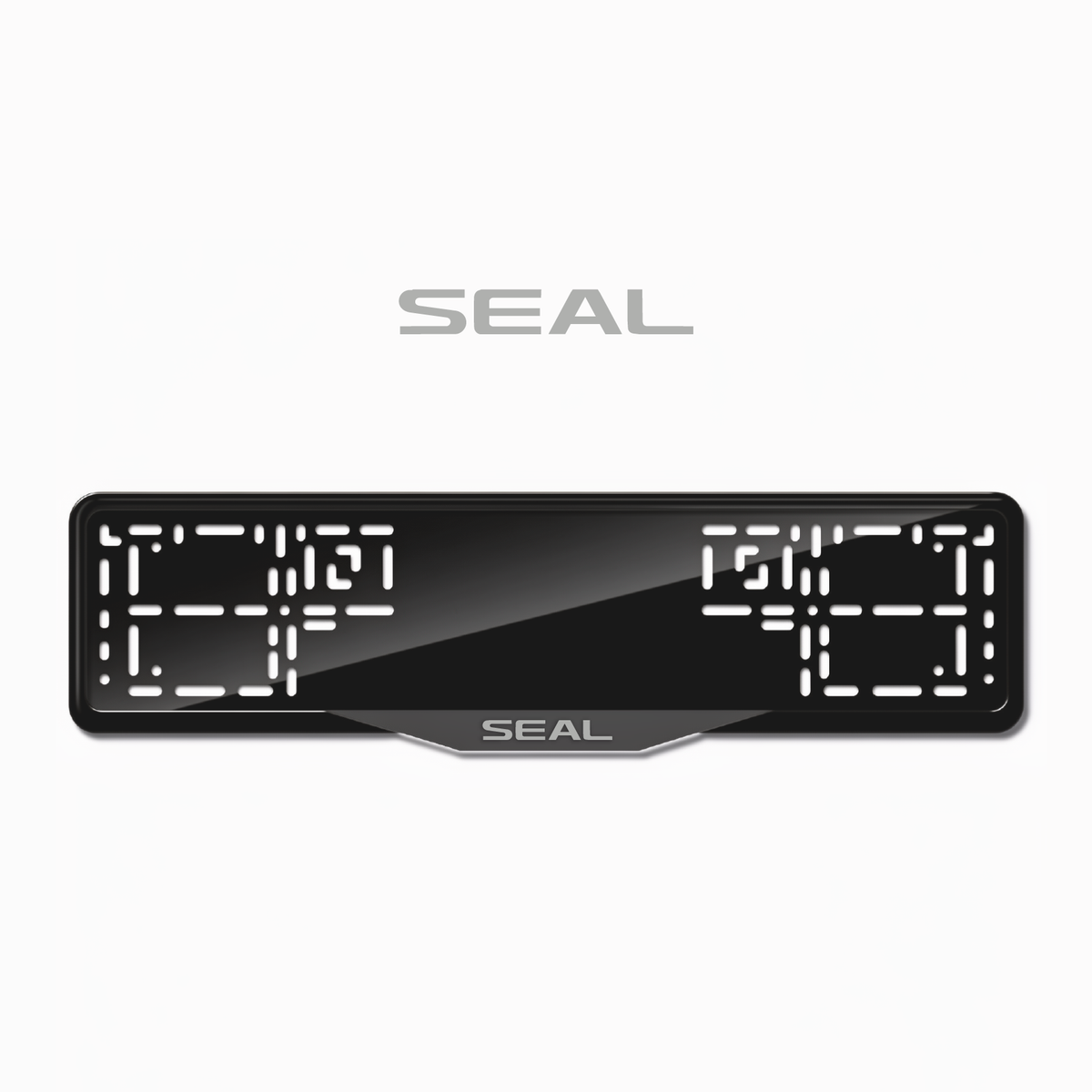 Cadres de plaque d'immatriculation Seal - Gris - SATIN