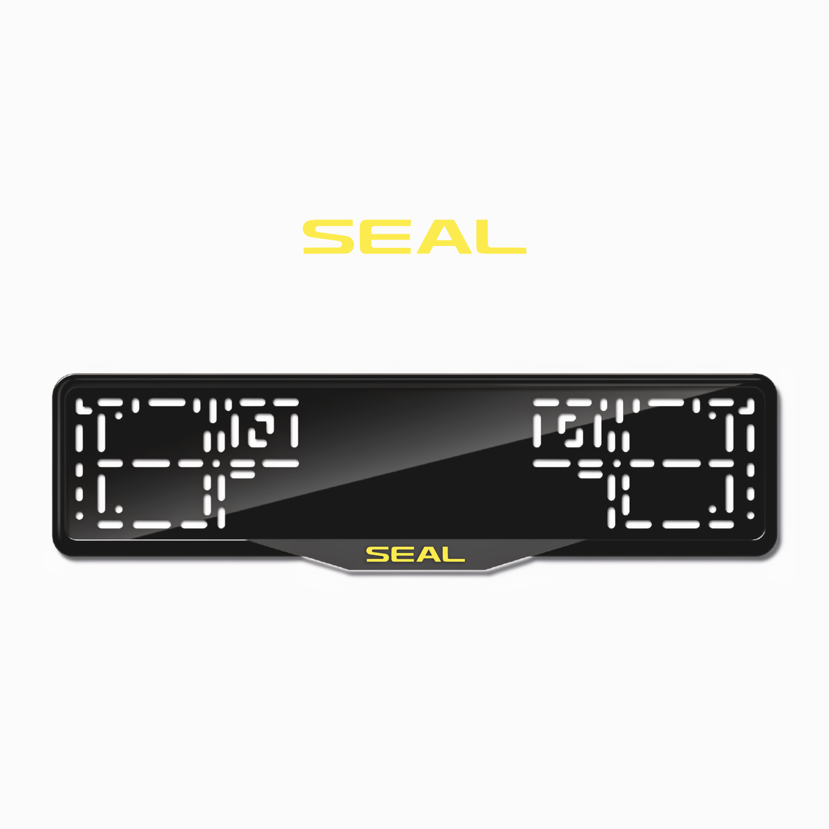 Cadres de plaque d'immatriculation Seal - Jaune - SATIN