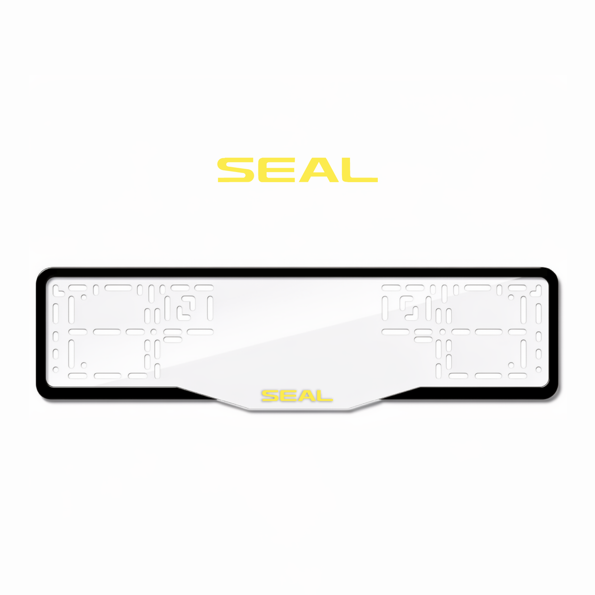 Cadres de plaque d'immatriculation Seal - Jaune - GLASS