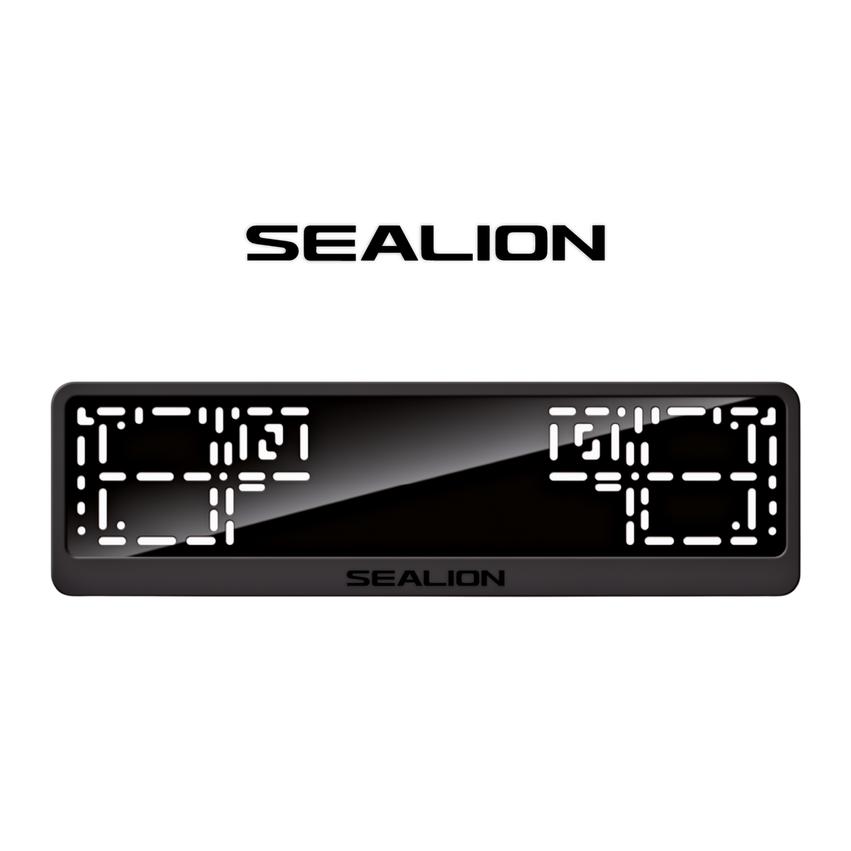 Cadres de plaque d'immatriculation Sealion - Noir - CLASSIC