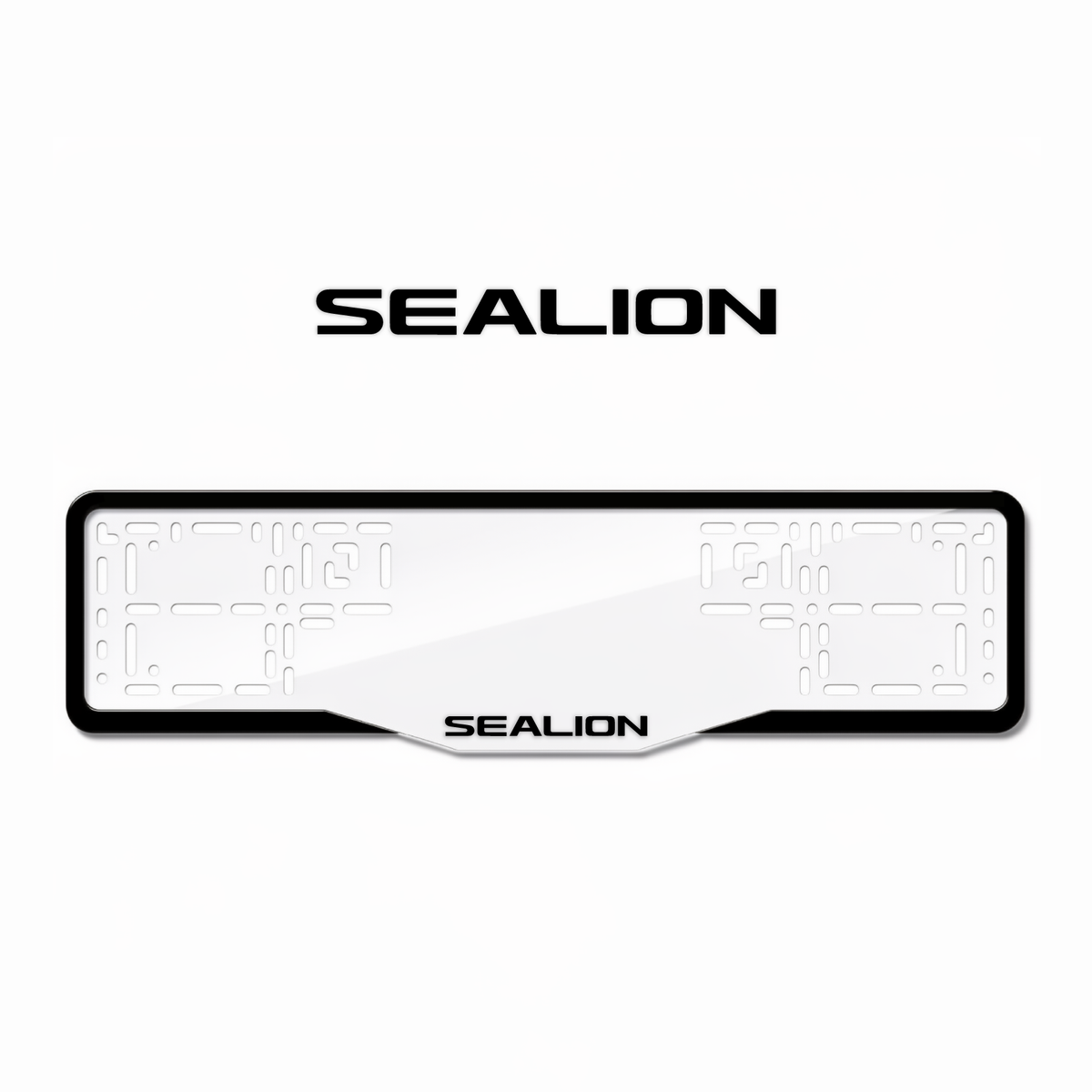 Cadres de plaque d'immatriculation Sealion - Noir - GLASS