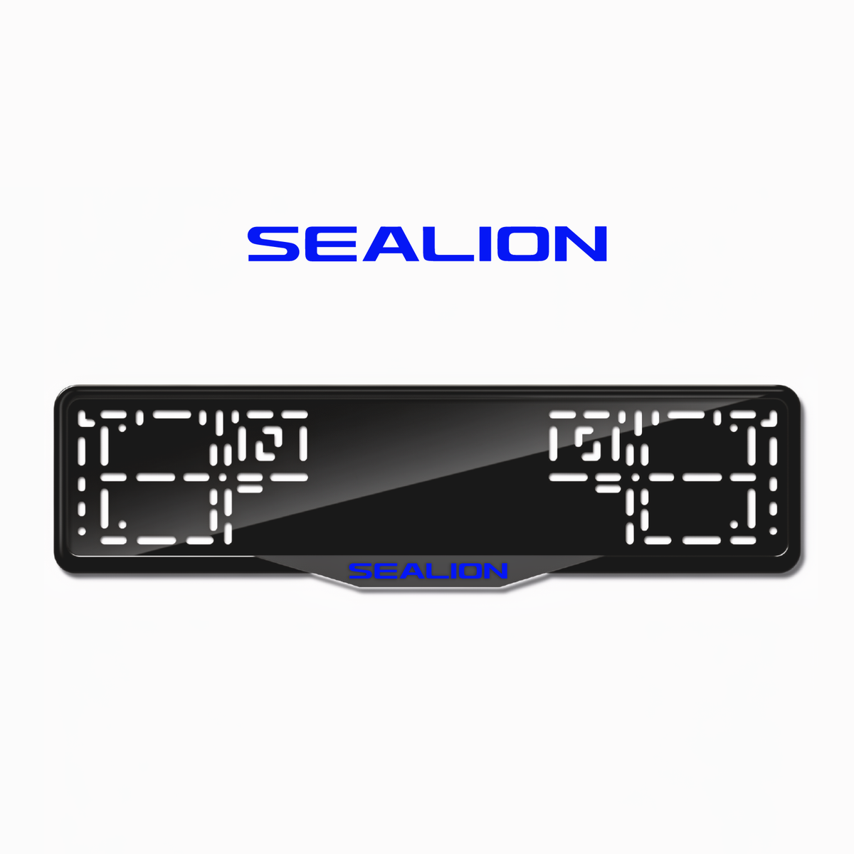 Cadres de plaque d'immatriculation Sealion - Bleu - SATIN