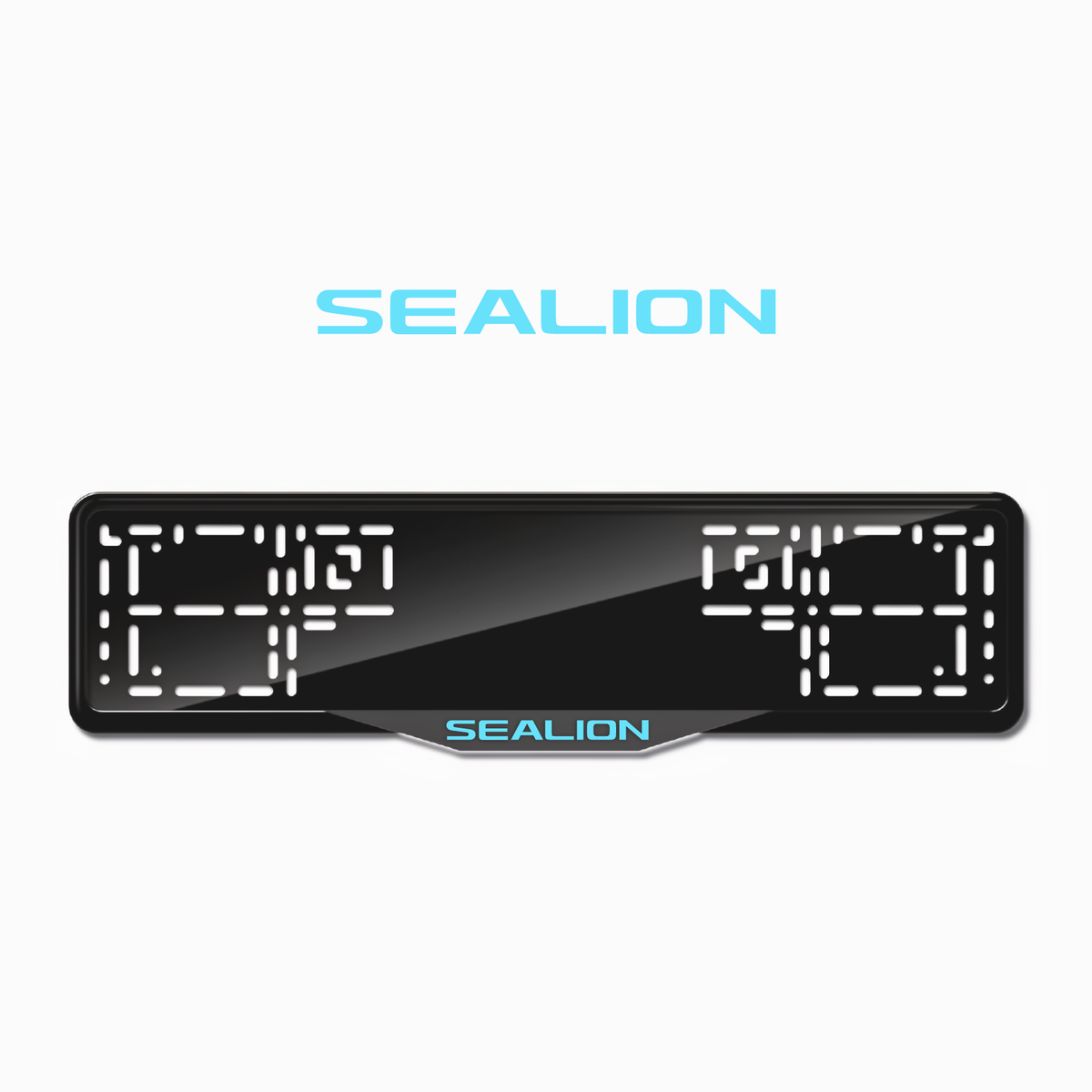 Cadres de plaque d'immatriculation Sealion - Bleu Tiffany - SATIN