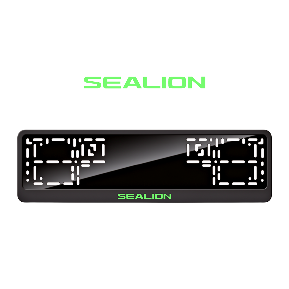 Cadres de plaque d'immatriculation Sealion - Vert néon - CLASSIC