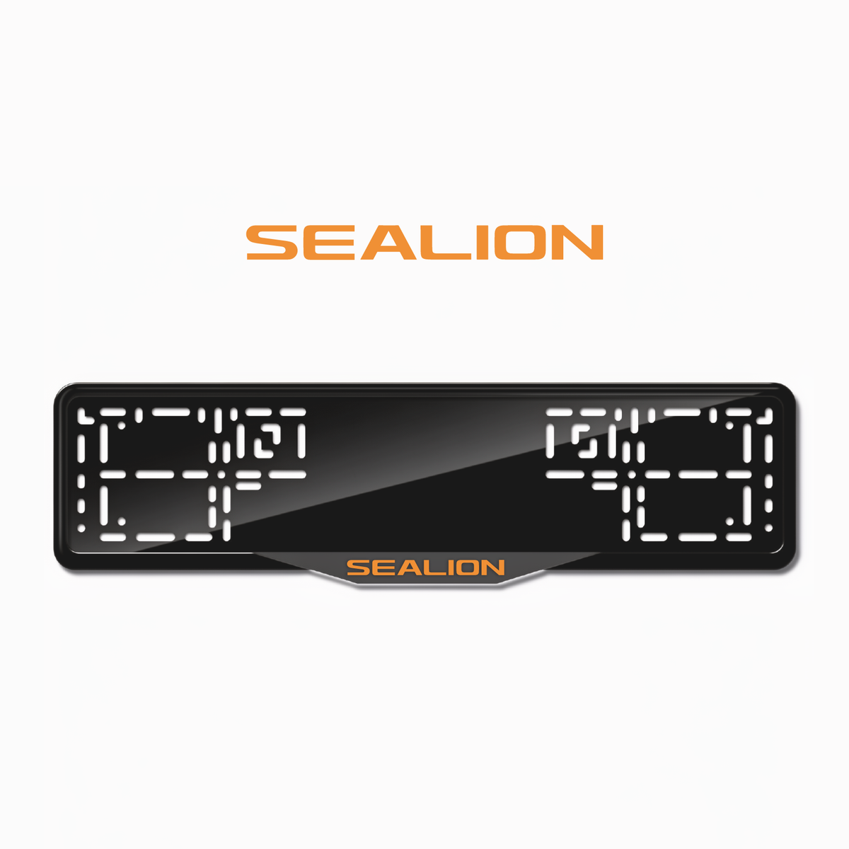 Cadres de plaque d'immatriculation Sealion - Orange Hermès - SATIN