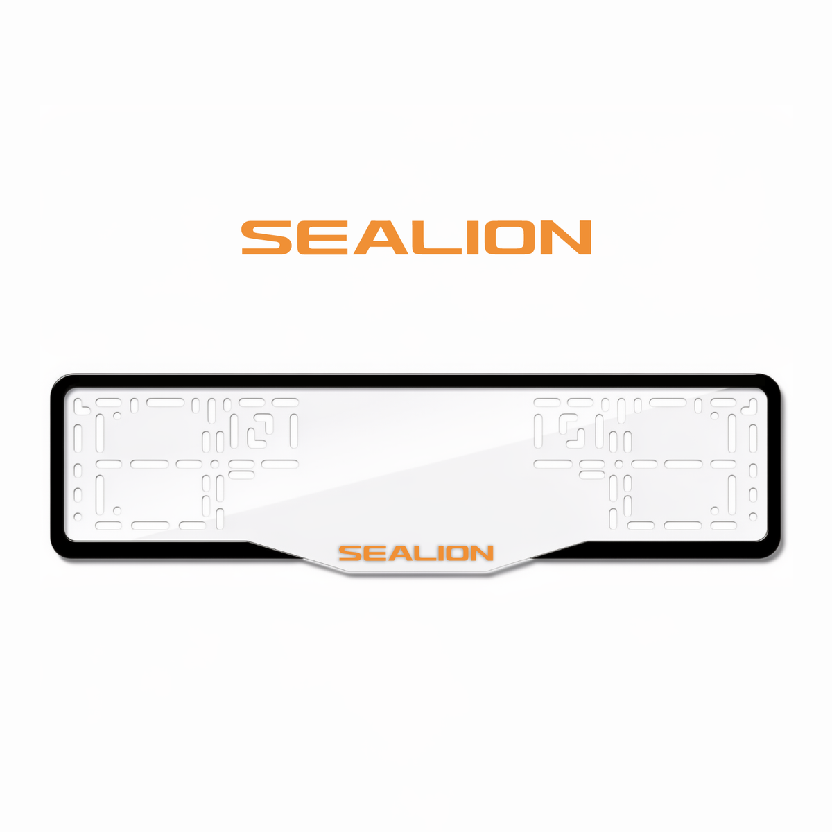 Cadres de plaque d'immatriculation Sealion - Orange Hermès - GLASS