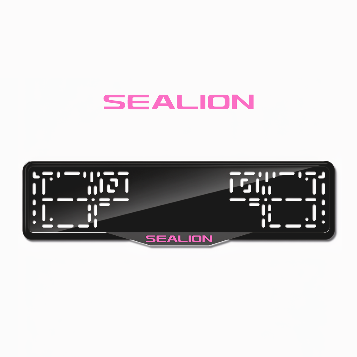 Cadres de plaque d'immatriculation Sealion - Rose - SATIN