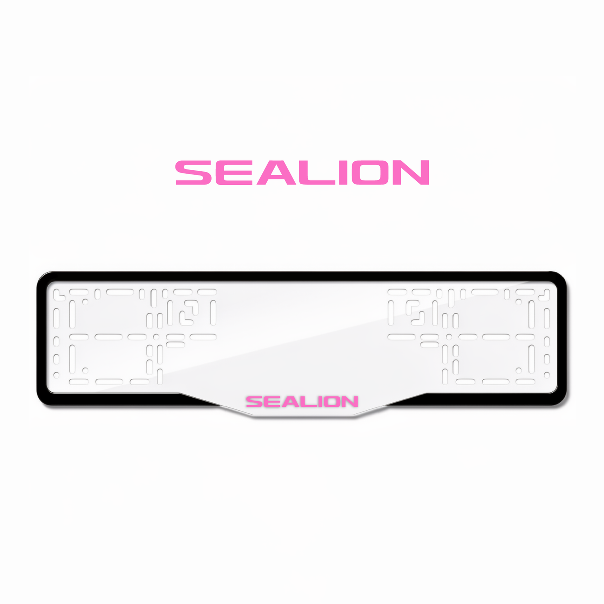 Cadres de plaque d'immatriculation Sealion - Rose - GLASS