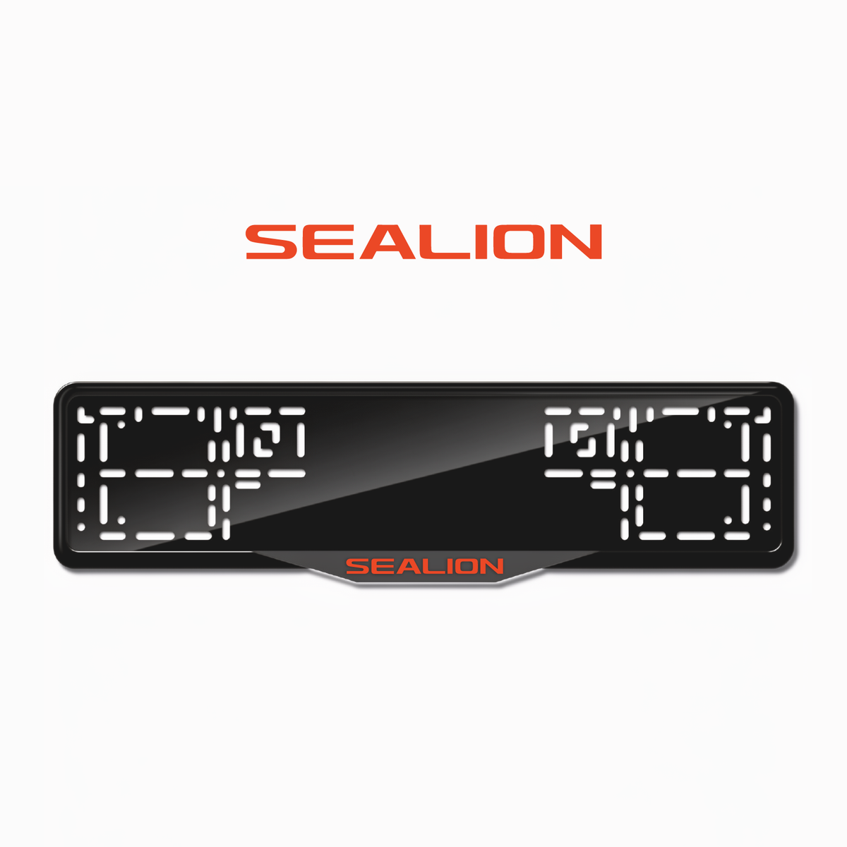 Cadres de plaque d'immatriculation Sealion - Rouge - SATIN