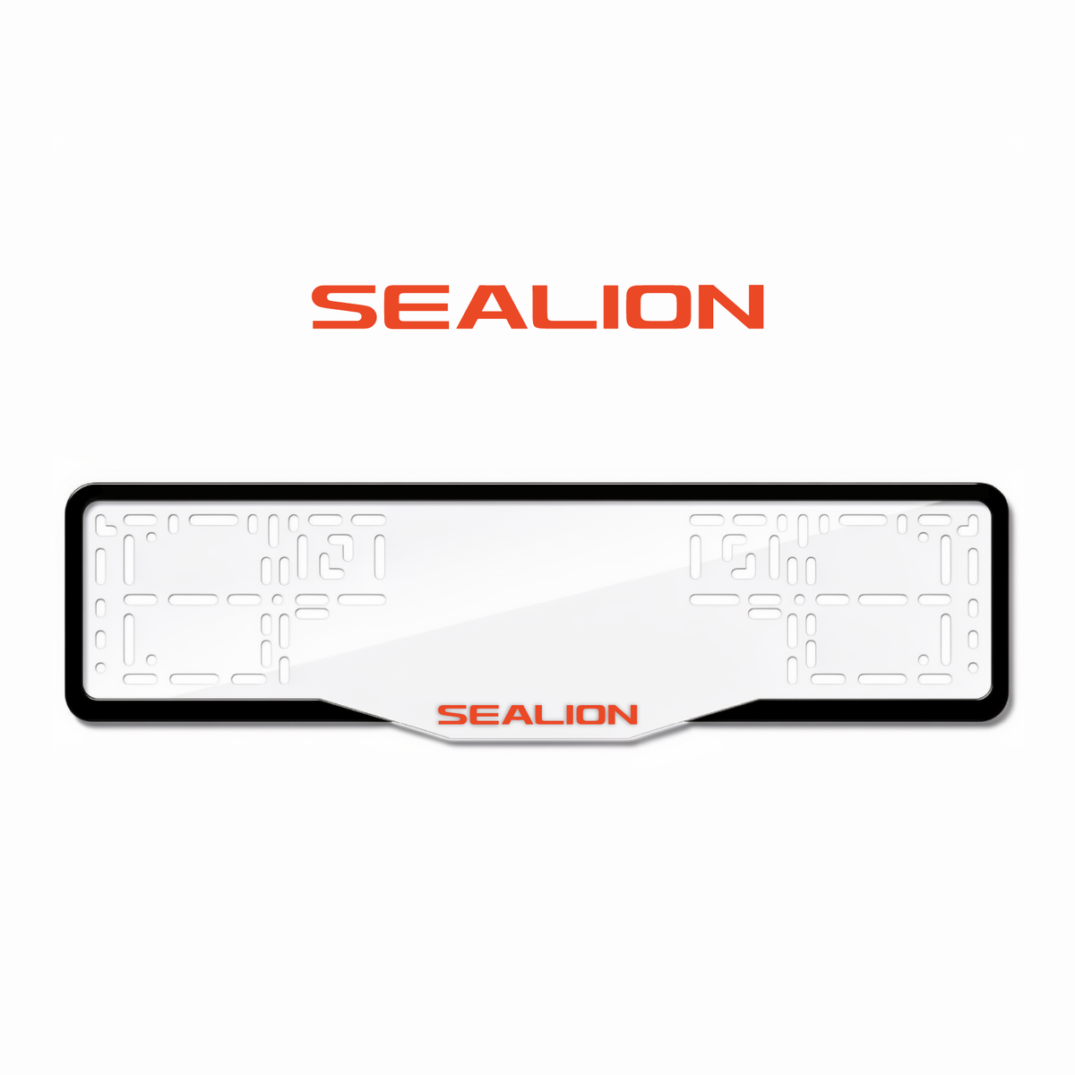 Cadres de plaque d'immatriculation Sealion - Rouge - GLASS