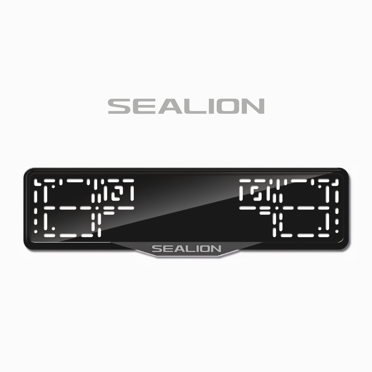 Cadres de plaque d'immatriculation Sealion - Gris - SATIN