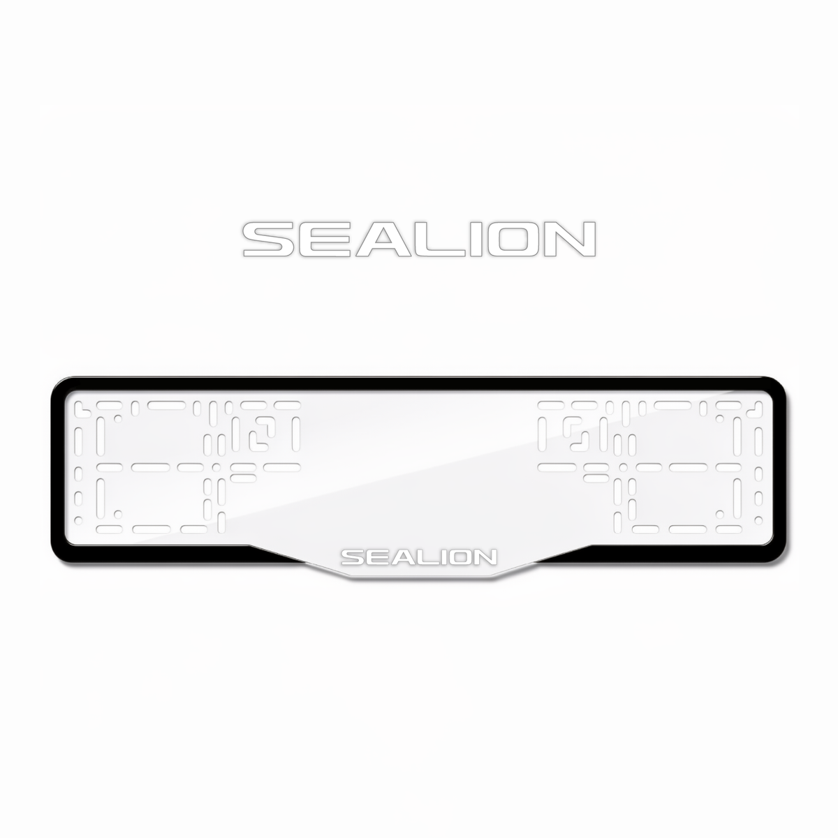 Cadres de plaque d'immatriculation Sealion - Blanc - GLASS