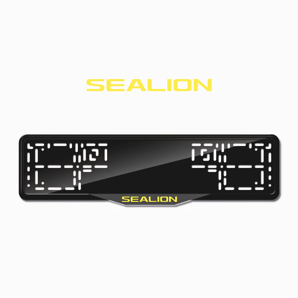 Cadres de plaque d'immatriculation Sealion - Jaune - SATIN