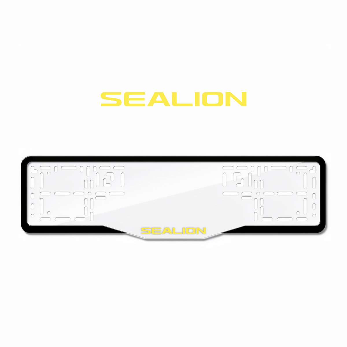Cadres de plaque d'immatriculation Sealion - Jaune - GLASS