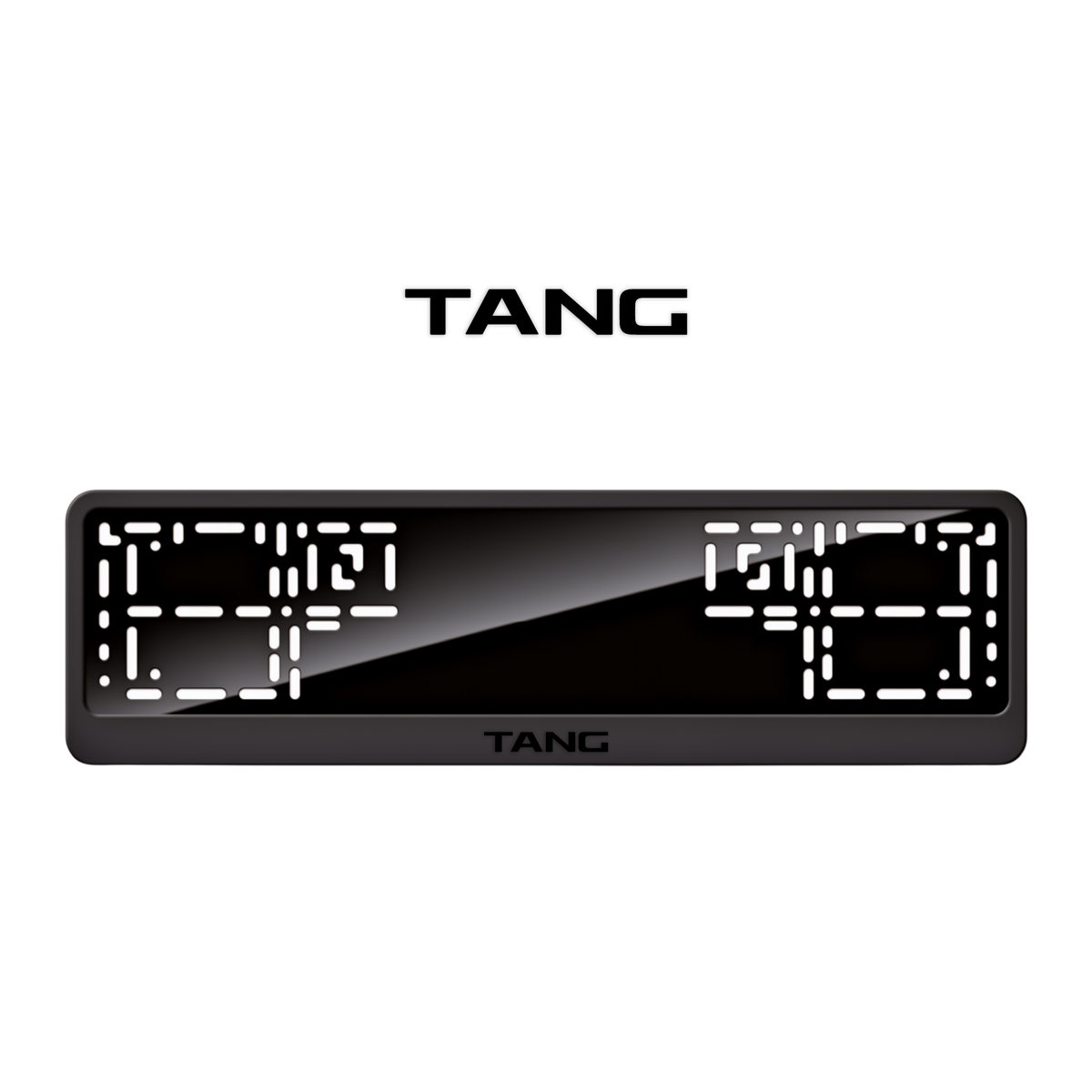 Cadres de plaque d'immatriculation Tang - Noir - CLASSIC