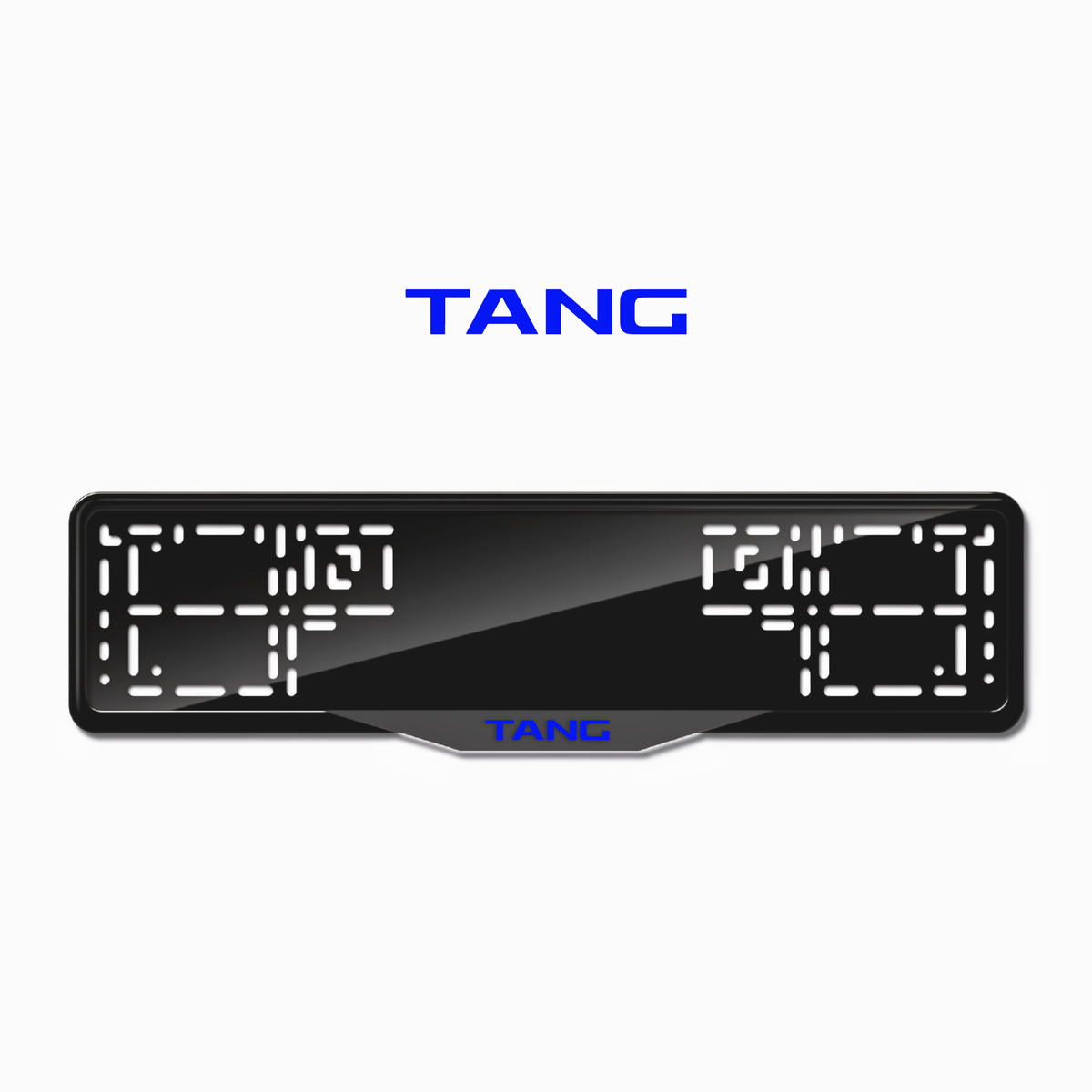 Cadres de plaque d'immatriculation Tang - Bleu - SATIN