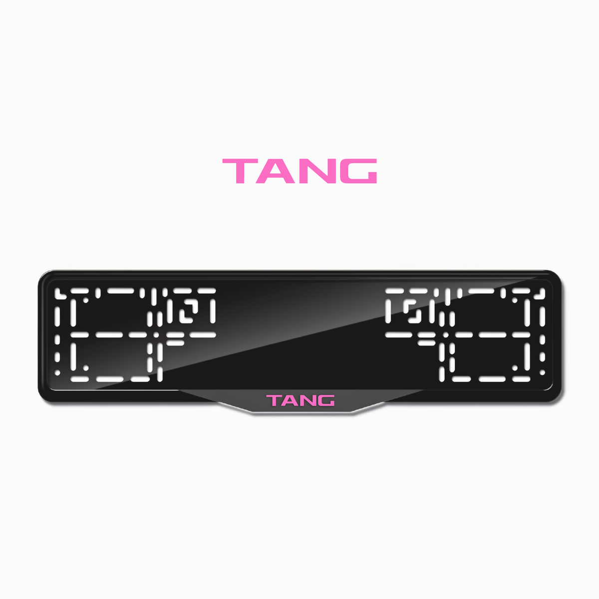 Cadres de plaque d'immatriculation Tang - Rose - SATIN