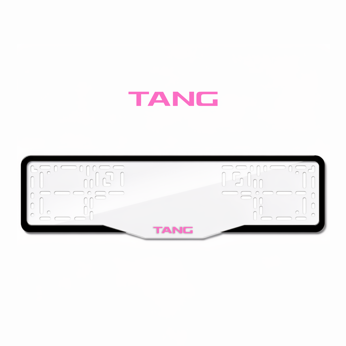 Cadres de plaque d'immatriculation Tang - Rose - GLASS
