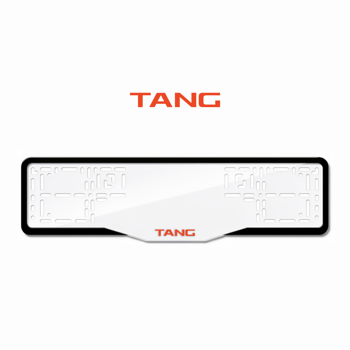 Cadres de plaque d'immatriculation Tang - Rouge - GLASS