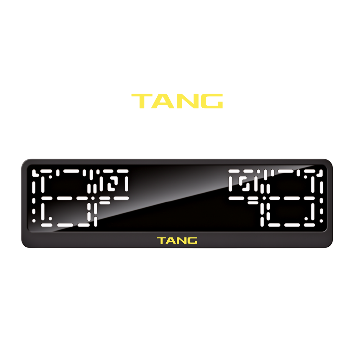 Cadres de plaque d'immatriculation Tang - Jaune - CLASSIC