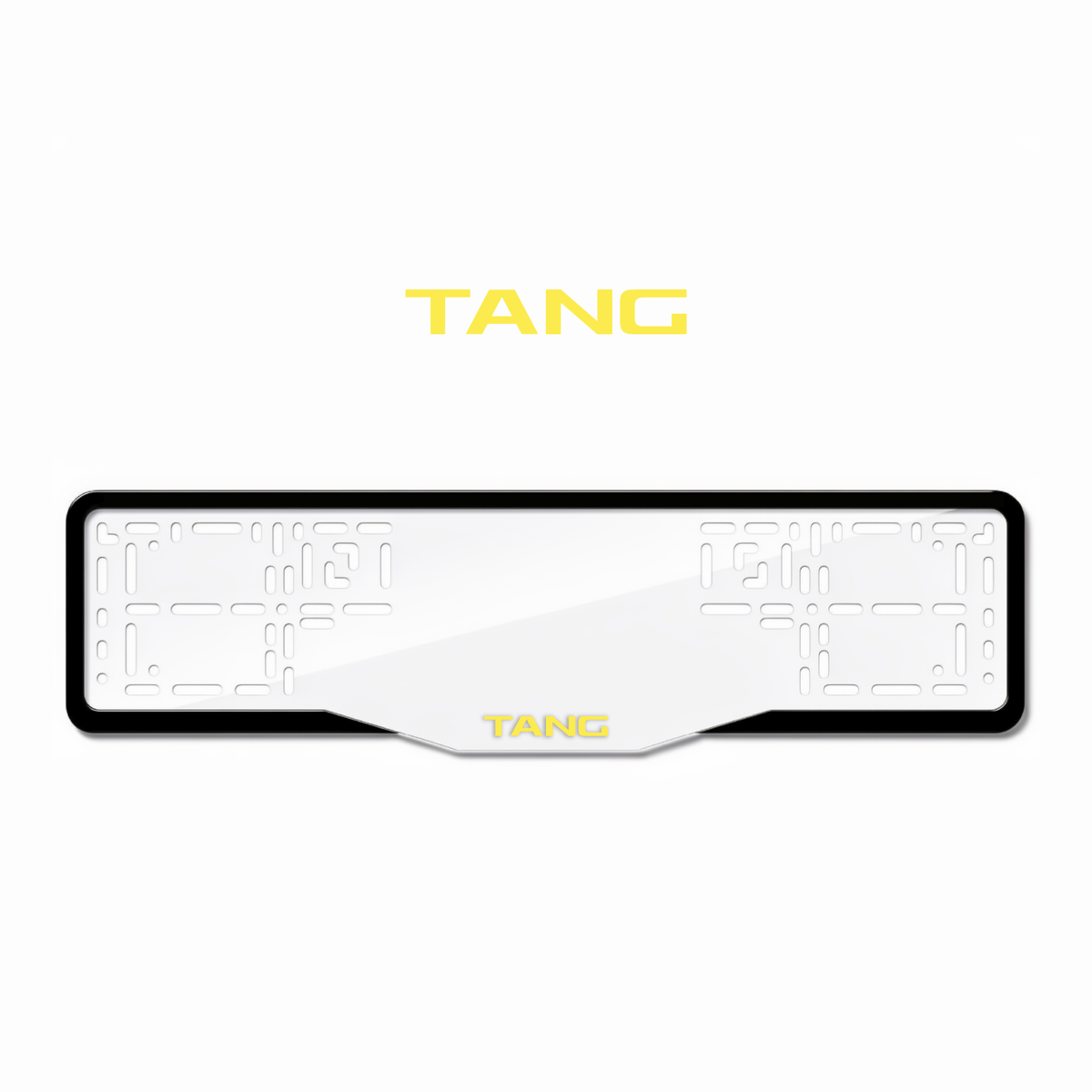 Cadres de plaque d'immatriculation Tang - Jaune - GLASS