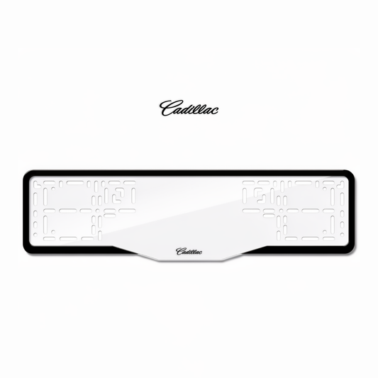 Cadres de plaque d'immatriculation Cadillac - Noir - GLASS