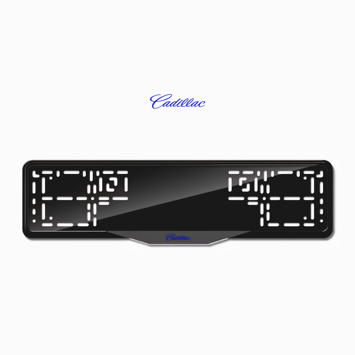 Cadres de plaque d'immatriculation Cadillac - Bleu - SATIN