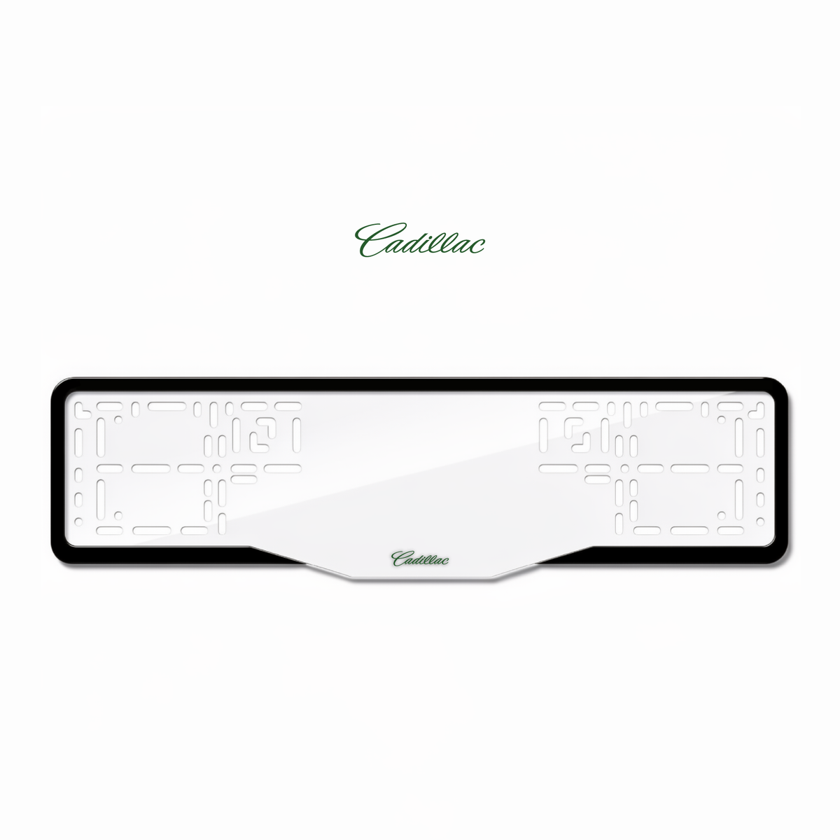 Cadres de plaque d'immatriculation Cadillac - Vert - GLASS
