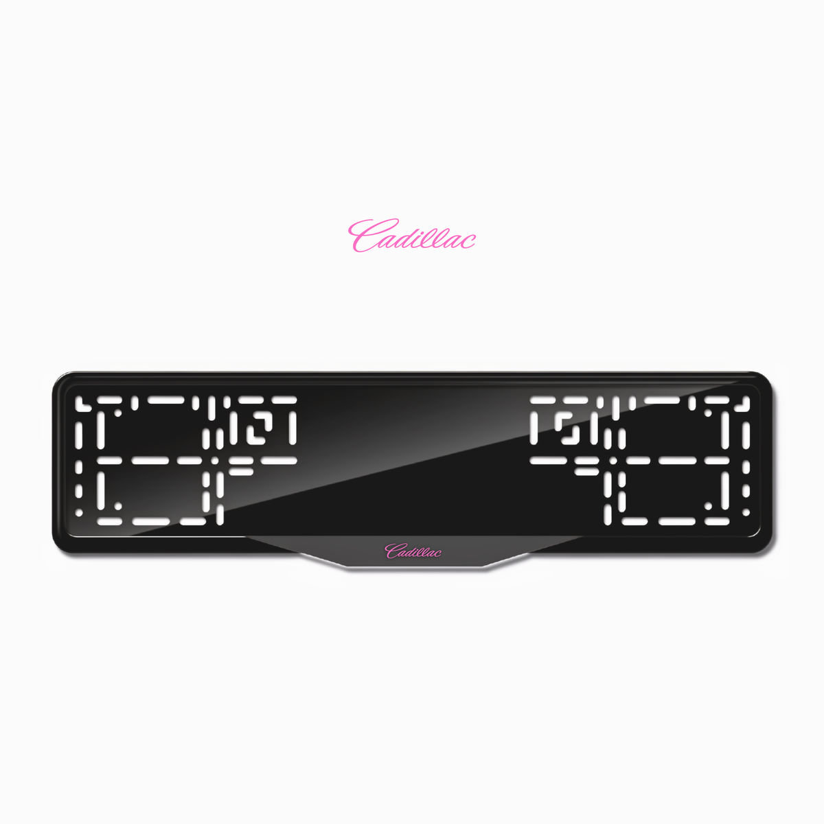Cadres de plaque d'immatriculation Cadillac - Rose - SATIN