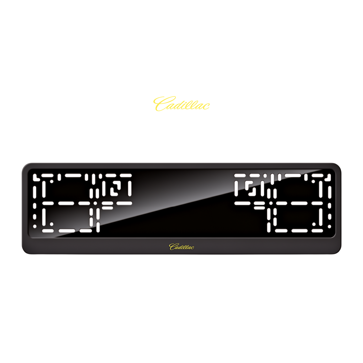 Cadres de plaque d'immatriculation Cadillac - Jaune - CLASSIC