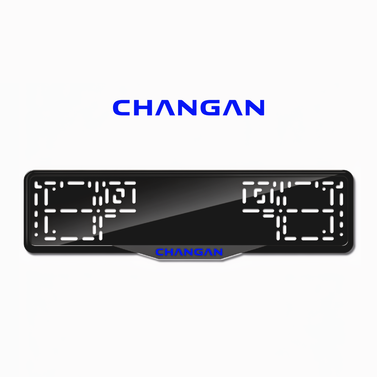 Cadres de plaque d'immatriculation Changan - Bleu - SATIN