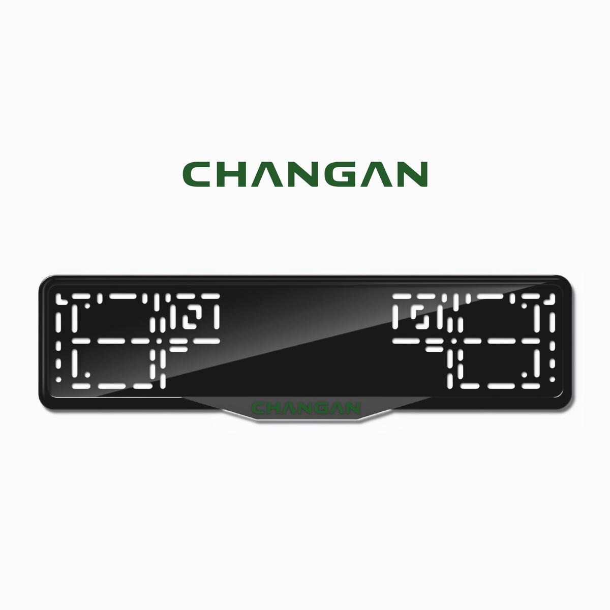 Cadres de plaque d'immatriculation Changan - Vert - SATIN