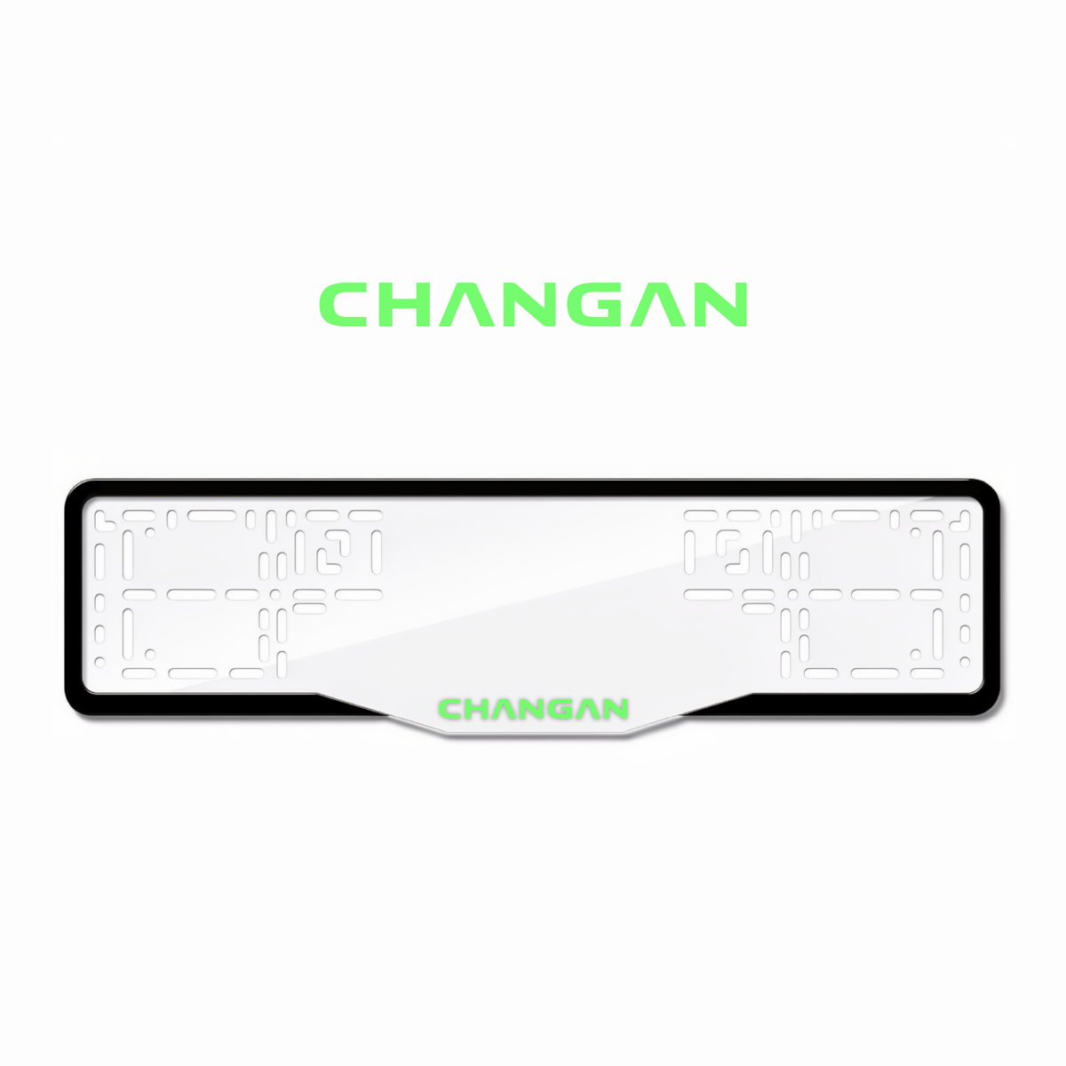 Cadres de plaque d'immatriculation Changan - Vert néon - GLASS