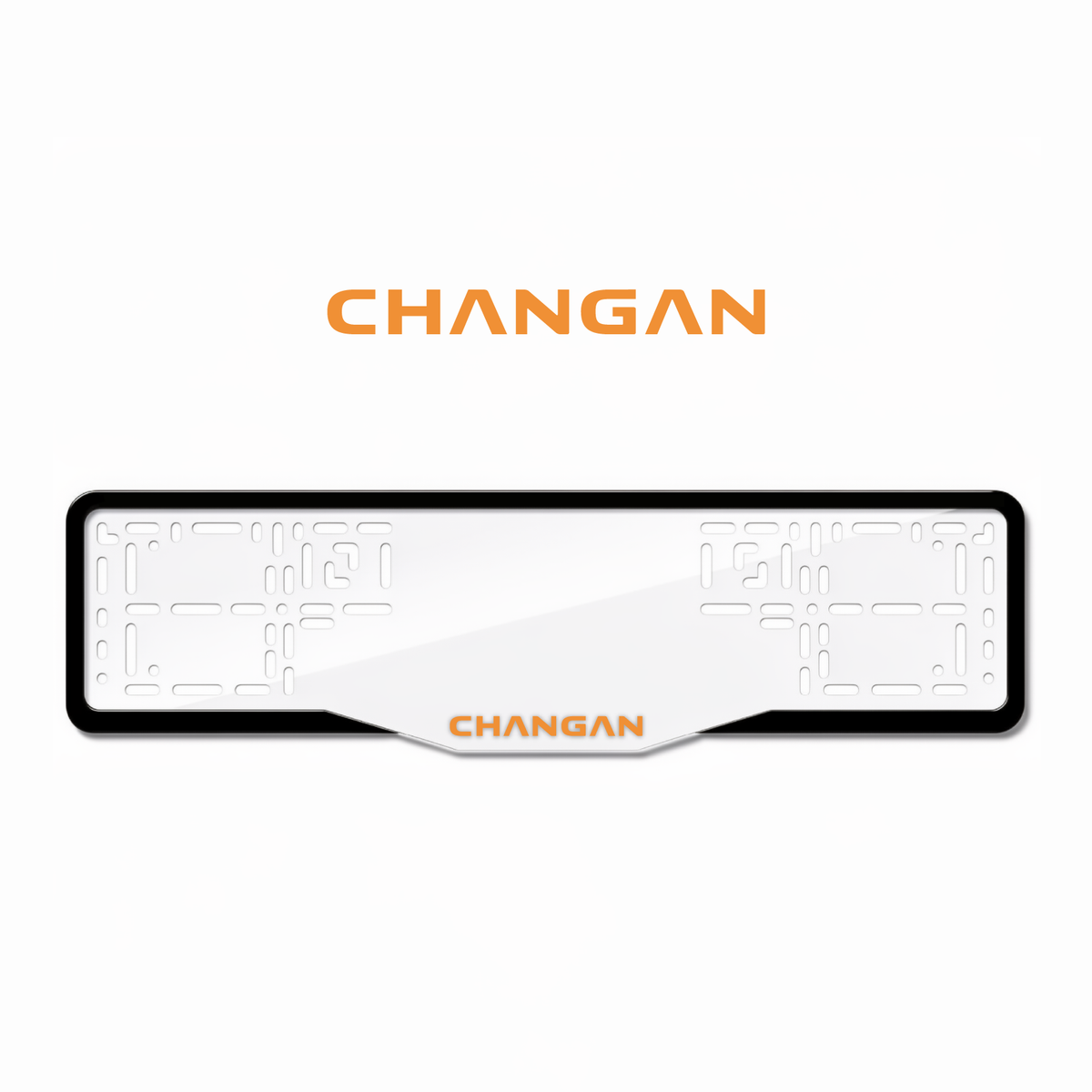 Cadres de plaque d'immatriculation Changan - Orange Hermès - GLASS