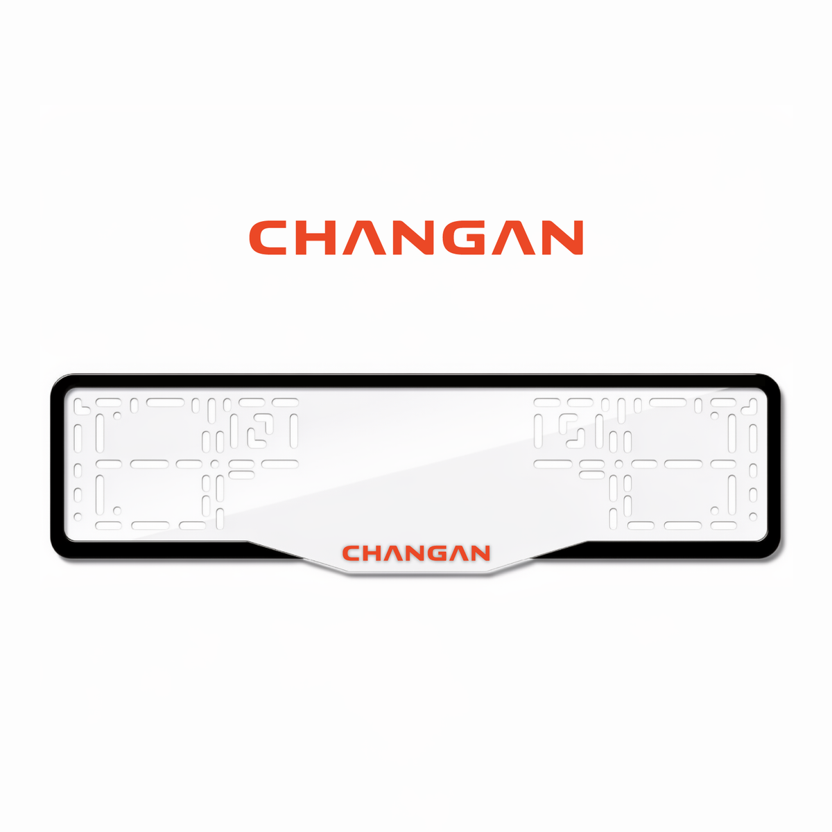 Cadres de plaque d'immatriculation Changan - Rouge - GLASS