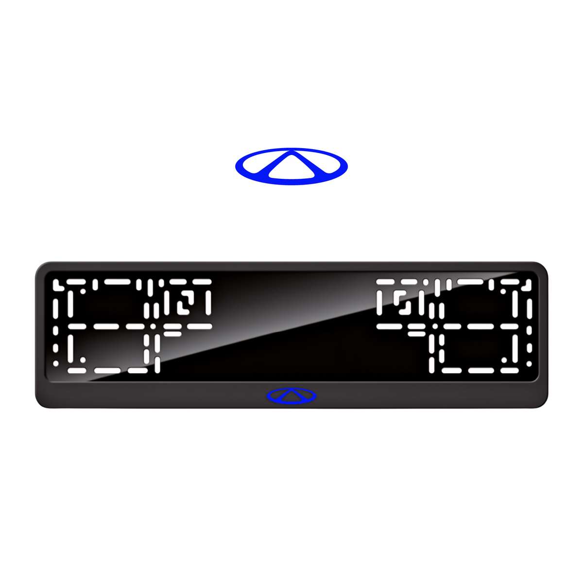 Cadres de plaque d'immatriculation Chery Logo - Bleu - CLASSIC