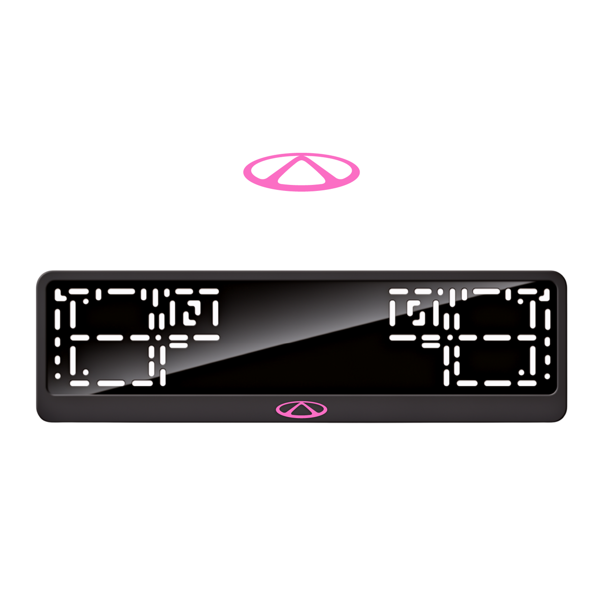 Cadres de plaque d'immatriculation Chery Logo - Rose - CLASSIC