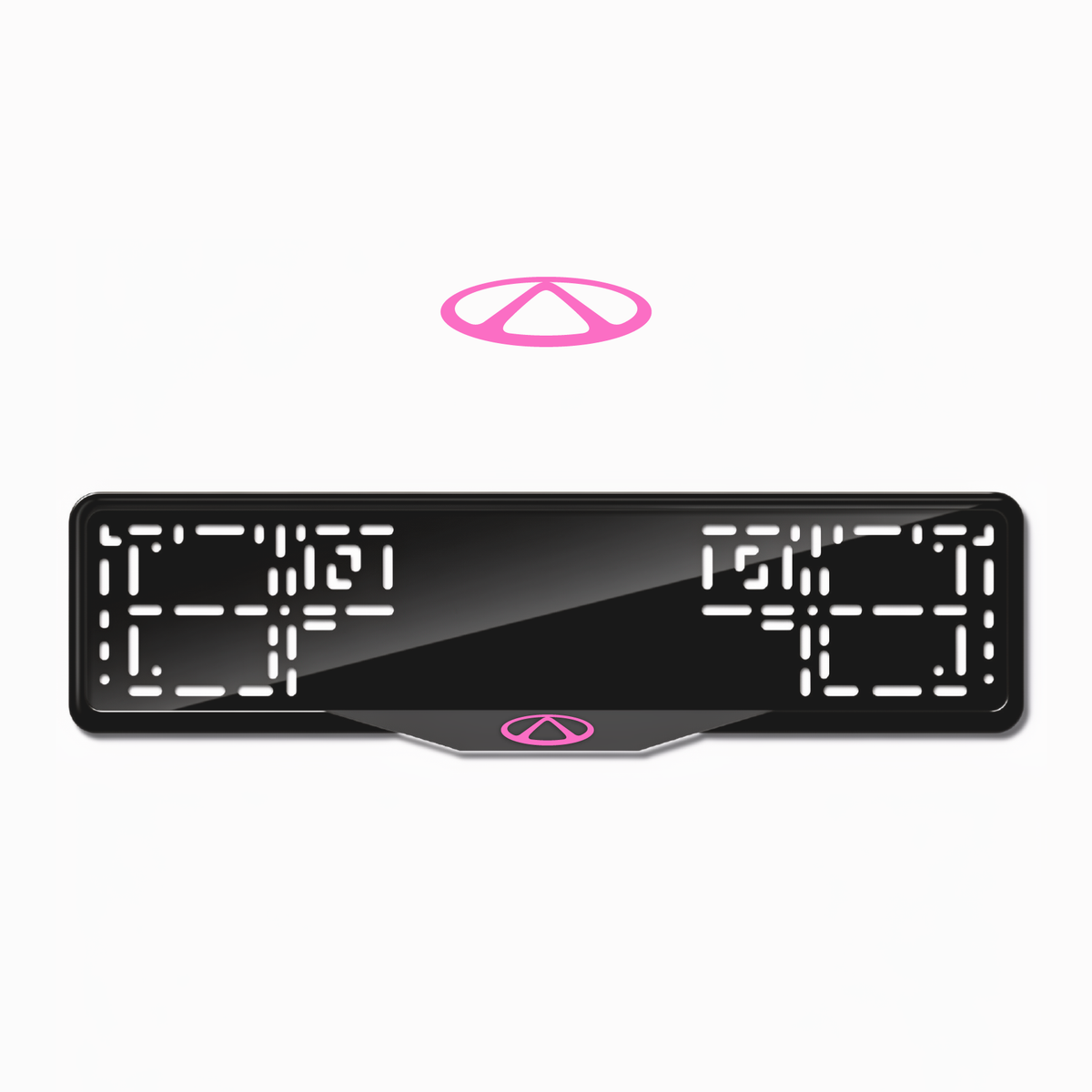 Cadres de plaque d'immatriculation Chery Logo - Rose - SATIN