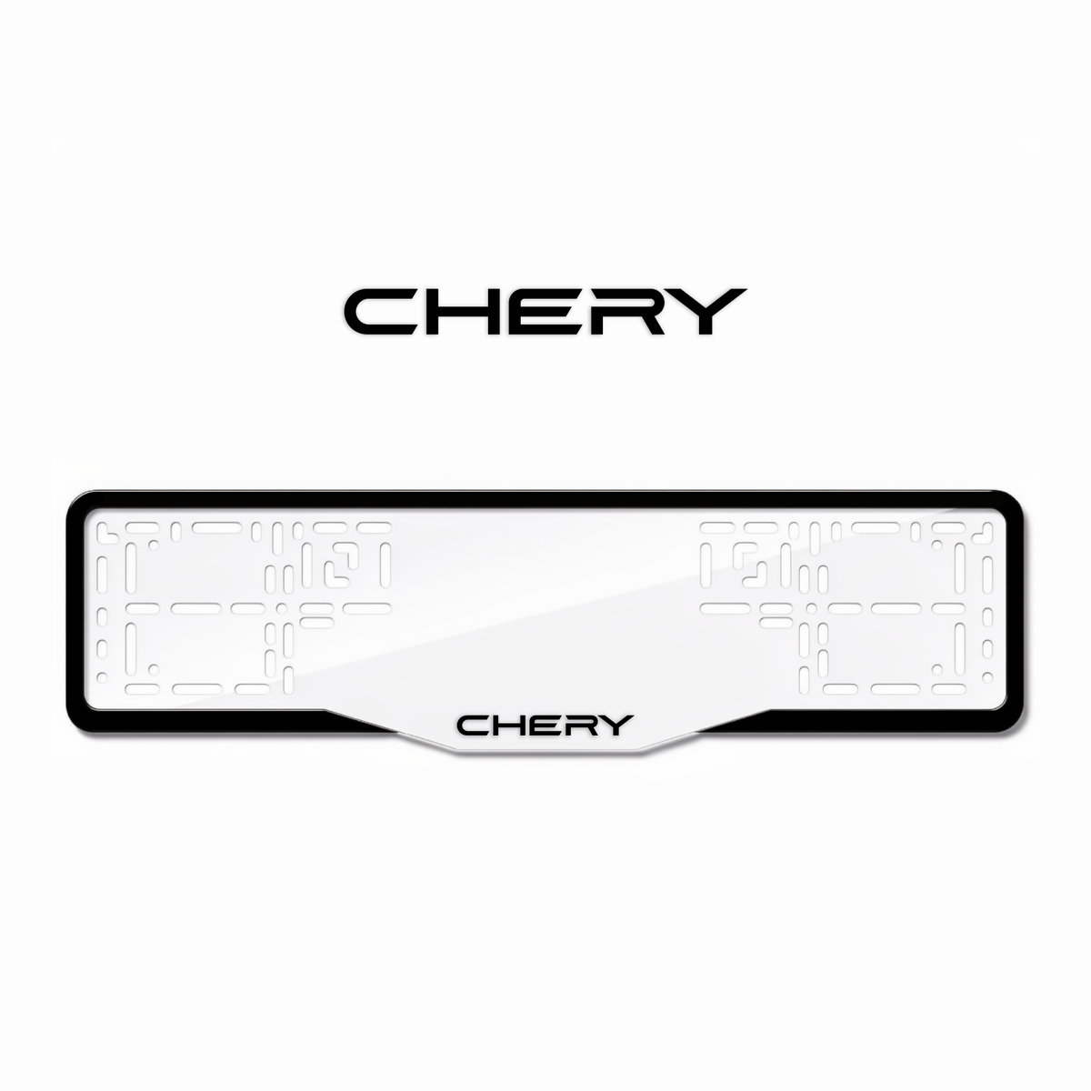 Cadres de plaque d'immatriculation Chery - Noir - GLASS
