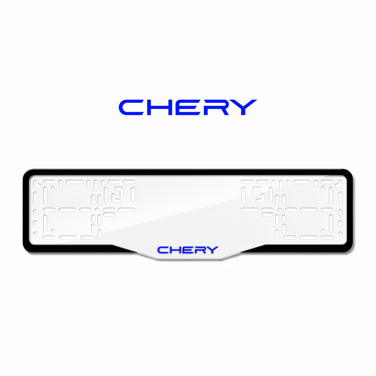 Cadres de plaque d'immatriculation Chery - Bleu - GLASS