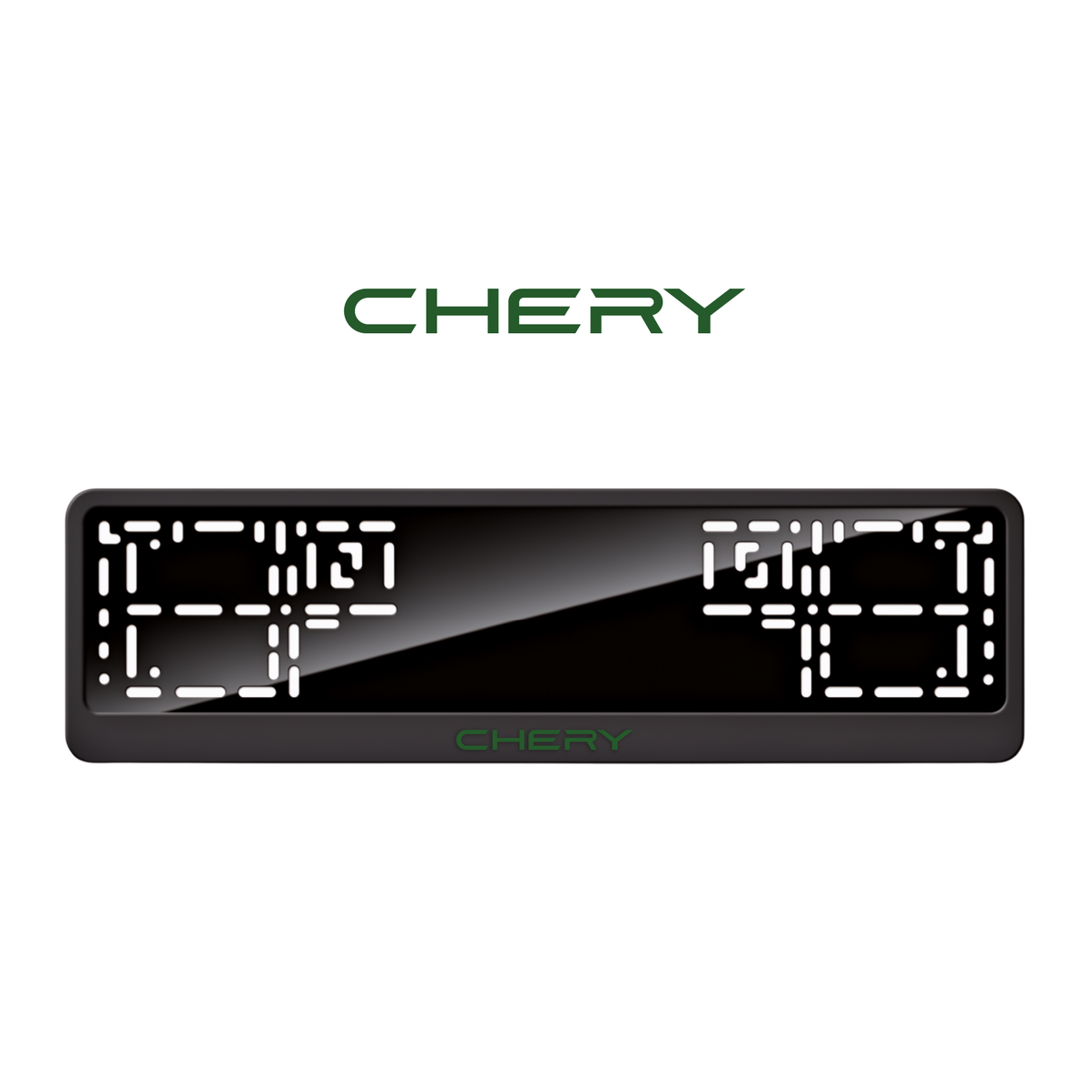 Cadres de plaque d'immatriculation Chery - Vert - CLASSIC