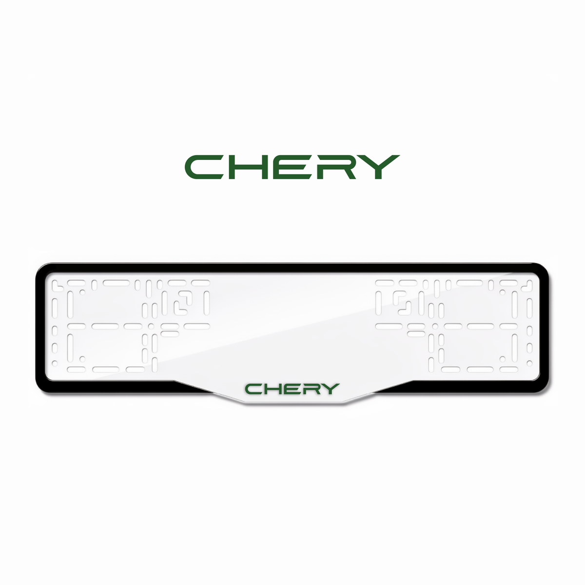 Cadres de plaque d'immatriculation Chery - Vert - GLASS