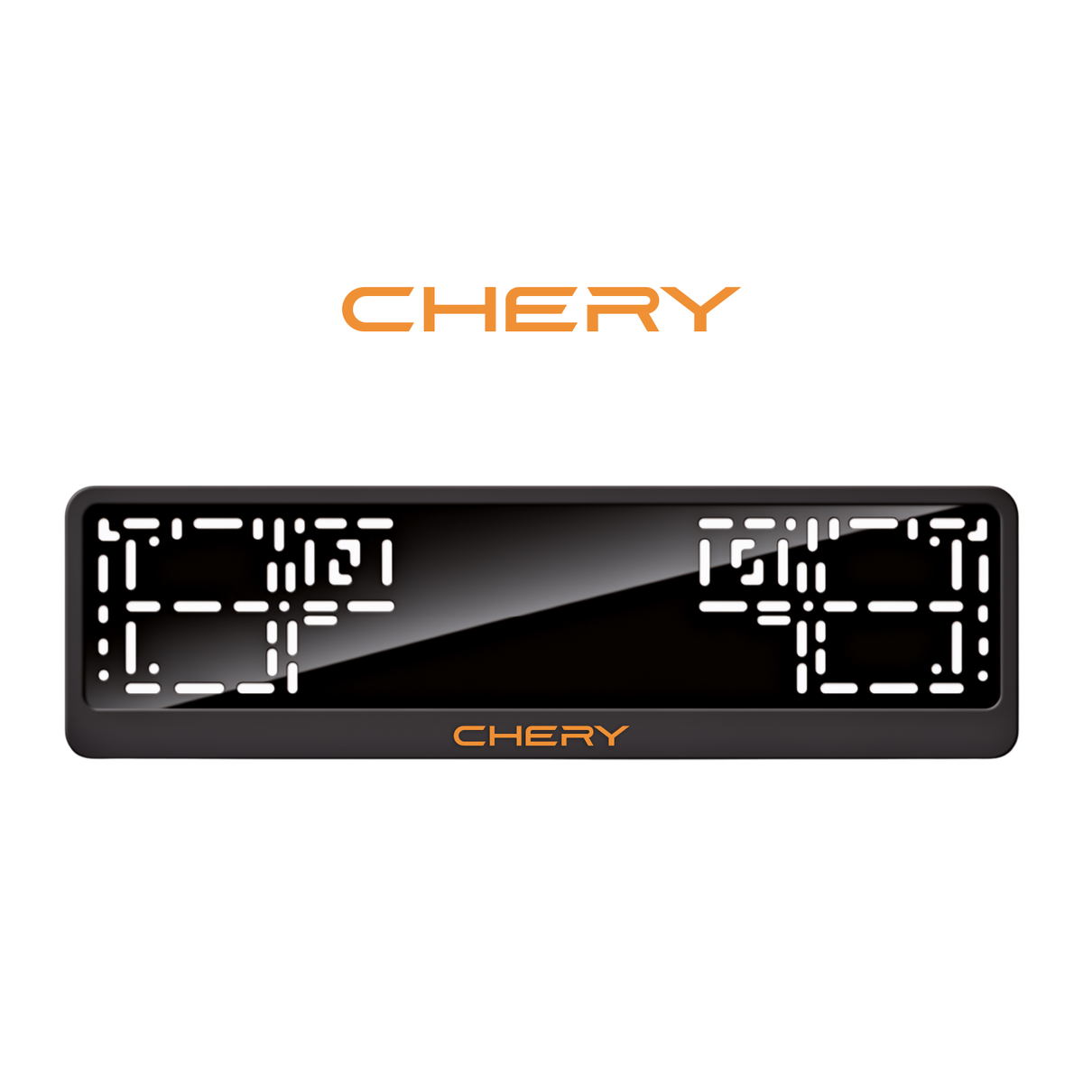 Cadres de plaque d'immatriculation Chery - Orange Hermès - CLASSIC