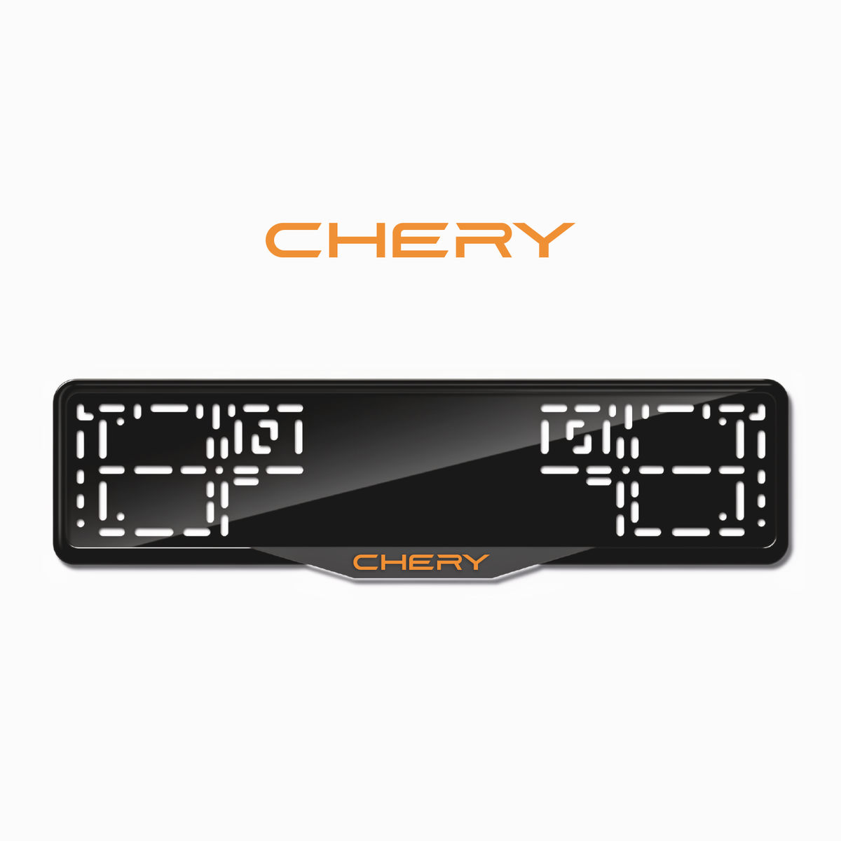 Cadres de plaque d'immatriculation Chery - Orange Hermès - SATIN