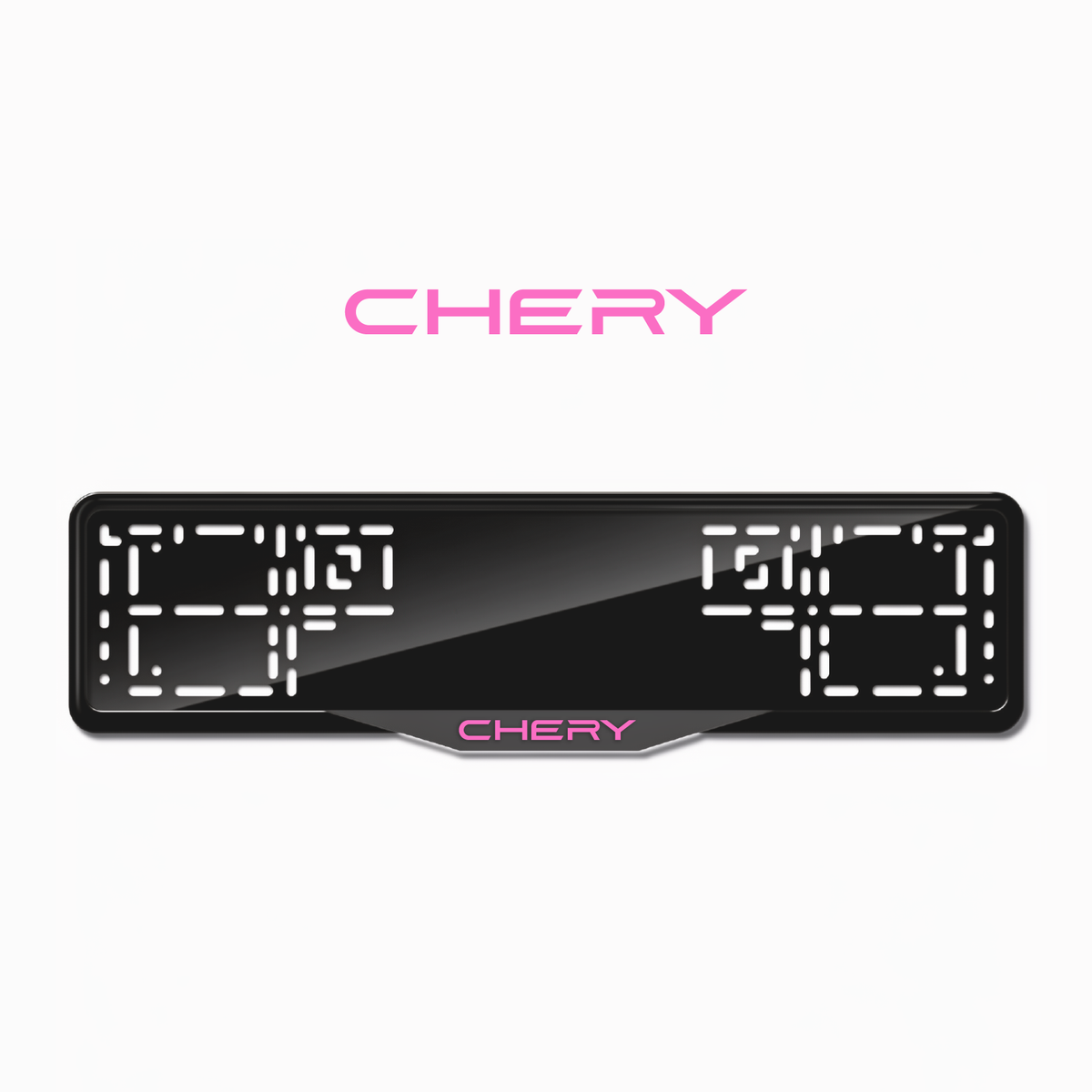 Cadres de plaque d'immatriculation Chery - Rose - SATIN