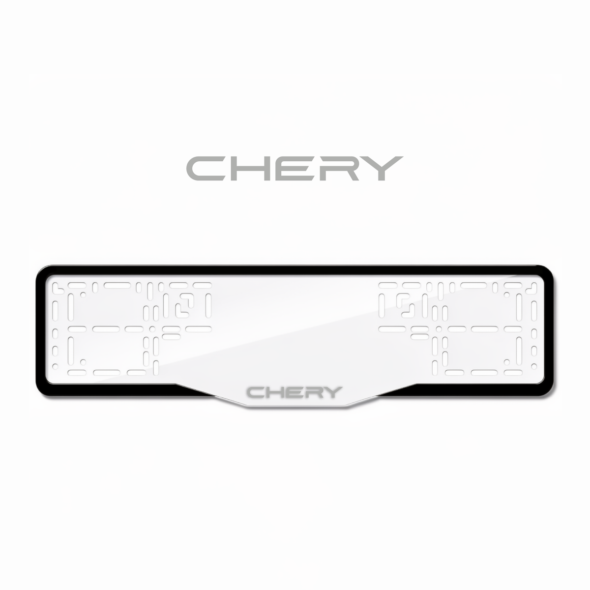 Cadres de plaque d'immatriculation Chery - Gris - GLASS