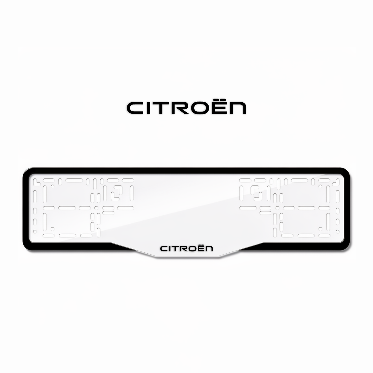 Cadres de plaque d'immatriculation Citroën - Noir - GLASS